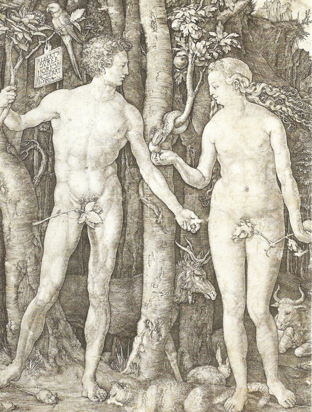 Adao e Eva by Albrecht Durer, 1504
